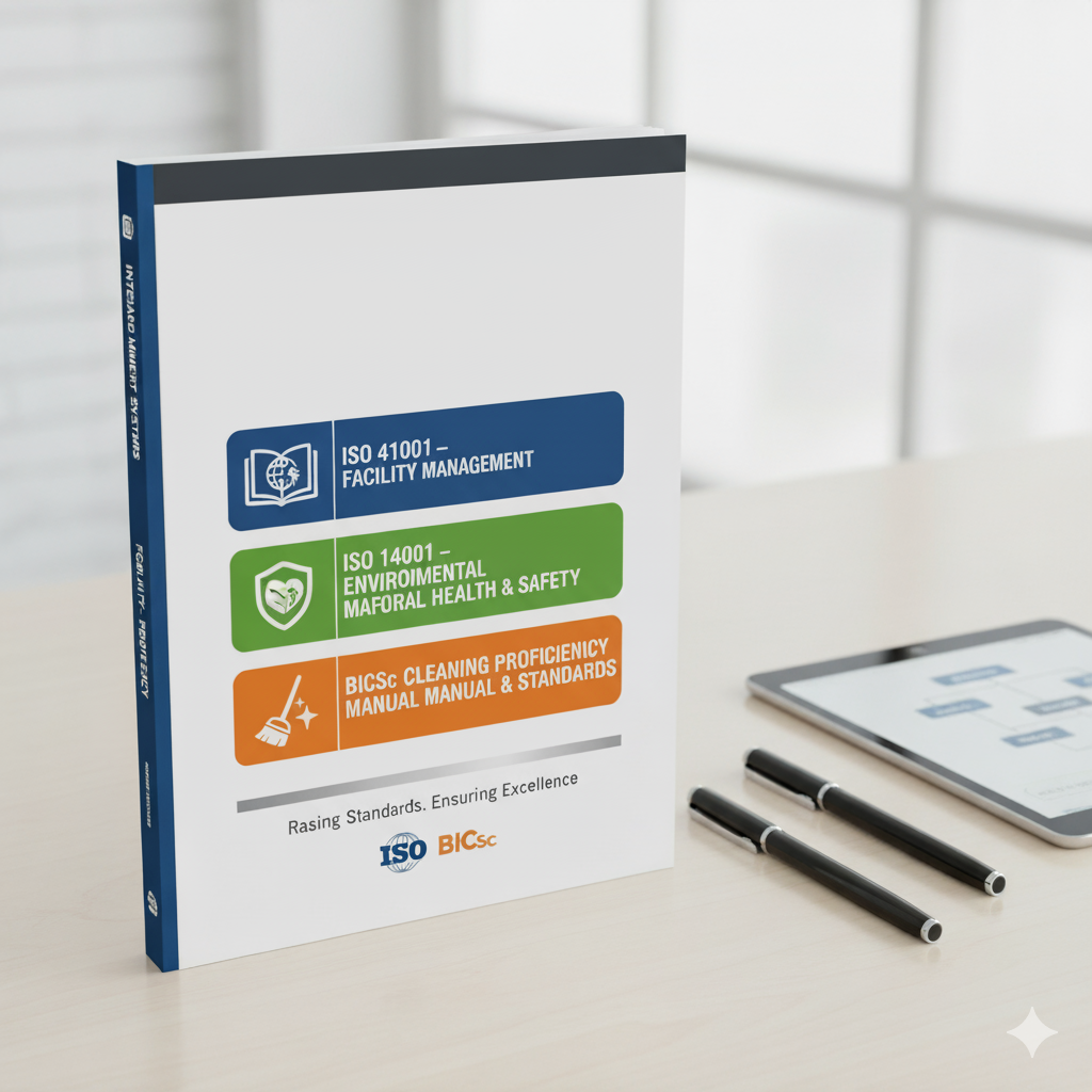 ISO 41001,14001,45001,BICSc Cleaning Proficiency Manual and BICSc Standards